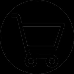 Shopping Cart Icon Black Circle PNG