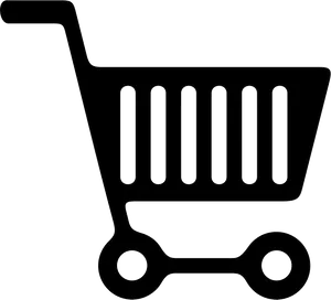 Shopping Cart Icon Black Silhouette PNG Image