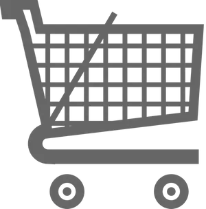 Shopping Cart Icon Black Silhouette PNG Image