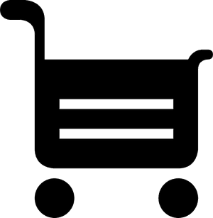 Shopping Cart Icon Black PNG image with transparent background