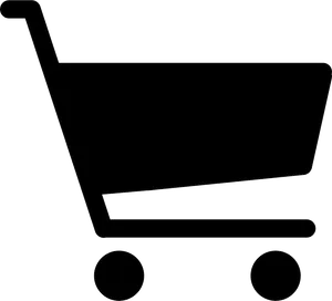 Shopping Cart Icon Silhouette PNG Image
