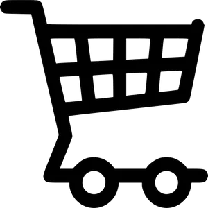 Shopping Cart Icon Silhouette PNG Image