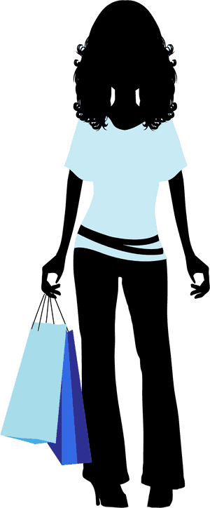 Shopping Silhouettewith Bags.png PNG image with transparent background