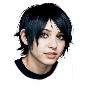 Short Emo Hair Look PNG qjg PNG