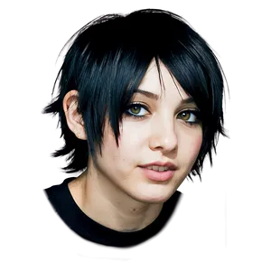 Short Emo Hair Look Png Qjg PNG Image