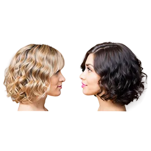 Short Hair Perm Style Png Fhu PNG Image