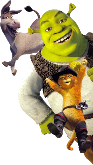 Shrek_ Characters_ Posing_ Vertical PNG Image