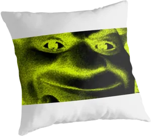 Shrek Face Cushion Design PNG Image