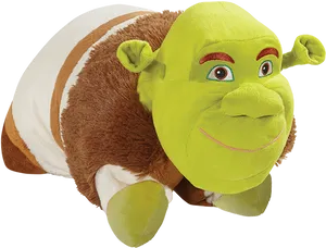 Shrek Plush Toy Smiling PNG Image