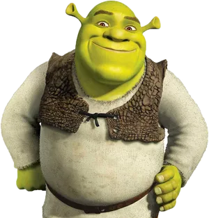 Shrek Smiling Portrait PNG Image