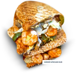 Shrimp Africano Sub Sandwich PNG Image