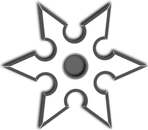 Shuriken Star Outline PNG Image