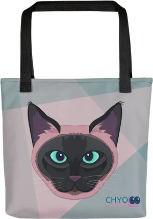 Siamese Cat Tote Bag Design PNG Image