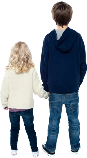 Sibling Bonding Moment PNG Image