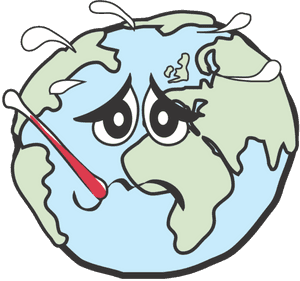 Sick Earth Cartoon Character PNG image with transparent background