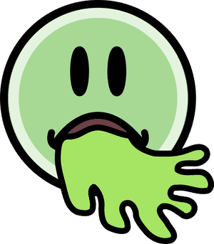 Sick_ Emoji_ Vomiting_ Green_ Substance PNG image with transparent background