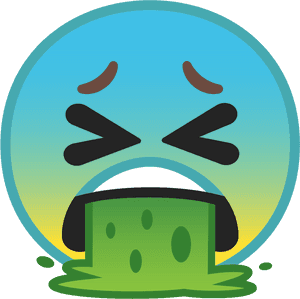 Sick_ Emoji_ Vomiting_ Green PNG image with transparent background