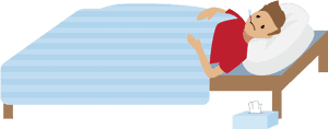 Person Looking Sick Lying In Bed - Sick Person Cartoon Png, Transparent Png PNG image with transparent background