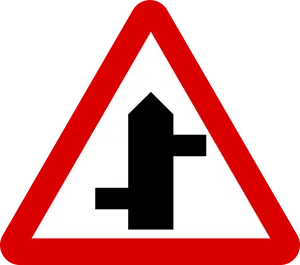 Side Road Junction Traffic Sign PNG Image