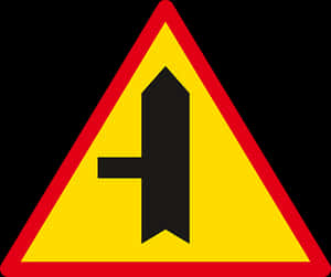 Side Road Traffic Sign PNG image with transparent background