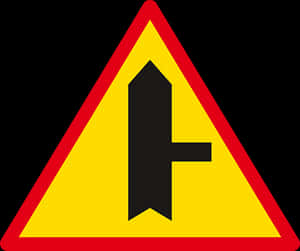 Side Road Traffic Sign PNG image with transparent background