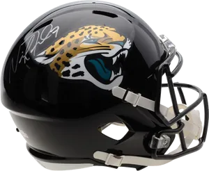 Signed Jaguars Football Helmet PNG Image