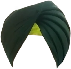 Sikh Turban Greenand Yellow PNG Image