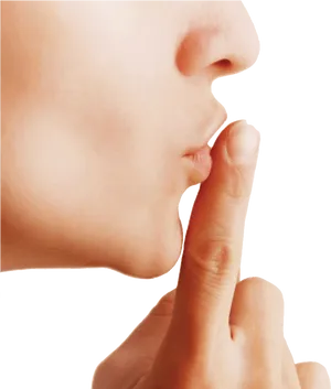 Silent Gesture Side Profile PNG Image