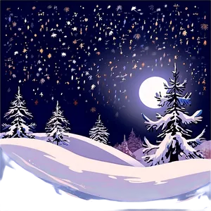 Silent Night Snowfall Png Hjv PNG Image