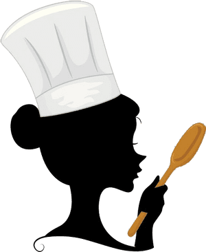 Silhouette Chef Tasting Spoon PNG with transparent background