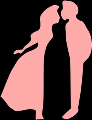 Silhouette Couple Love Moment PNG image with transparent background