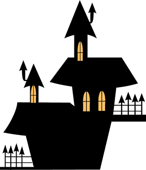 Transparent Cute House Clipart - Clipart Haunted House Art, HD Png Download PNG