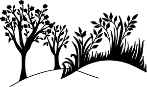 Silhouette_ Nature_ Scene PNG with transparent background