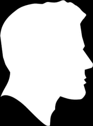 Silhouette Profileof Man PNG image with transparent background