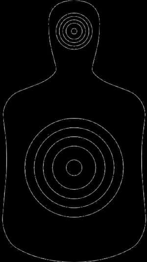 Silhouette Shooting Target PNG image with transparent background