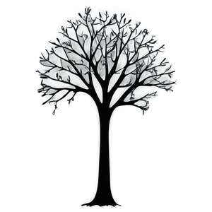 Silhouette Tree Outline Png Mux12 PNG Image