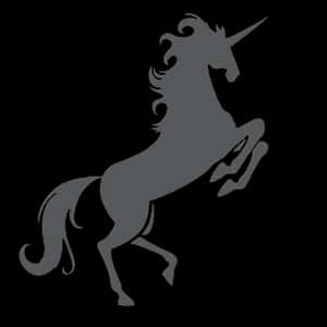 Silhouette Unicorn Graphic PNG image with transparent background