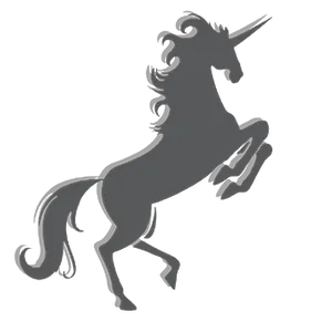 Silhouette Unicorn Graphic PNG Image