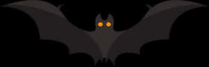 Silhouetted Bat Illustration PNG image with transparent background