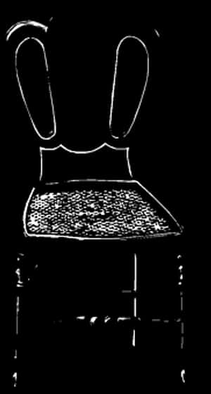 Silhouetted Chair Outline PNG with transparent background