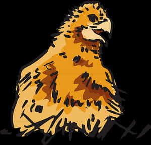 Silhouetted Chick Illustration PNG image with transparent background