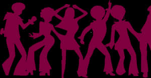 Silhouetted Dance Party PNG image with transparent background
