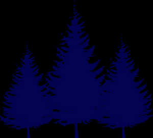 Silhouetted Pine Trees Graphic PNG image with transparent background