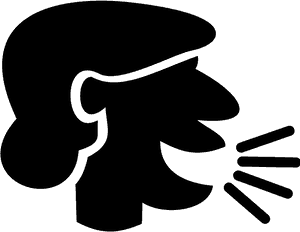Silhouetted Speaker Icon PNG image with transparent background