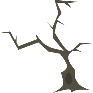 Silhouetted Tree Branches Blue Background PNG image with transparent background