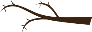 Silhouetted Tree Branchwith Thorns PNG image with transparent background
