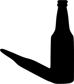 Silhouetteof Beer Bottle PNG