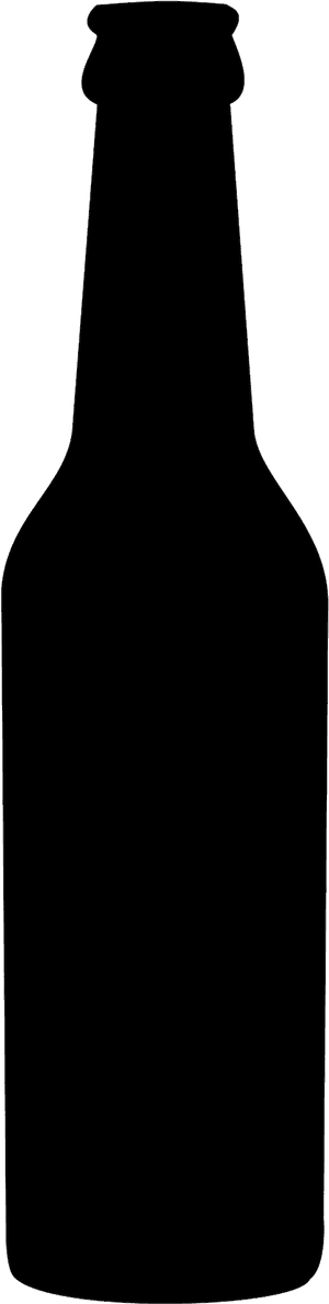 Silhouetteof Beer Bottle PNG