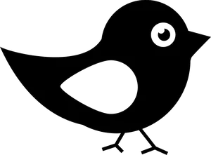 Silhouetteof Black Bird PNG Image