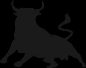 Silhouetteof Bull PNG image with transparent background